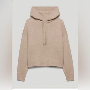 The Group by Babaton (Aritzia) Luxe Cashmere Hoodie in Hazel Beige Size M